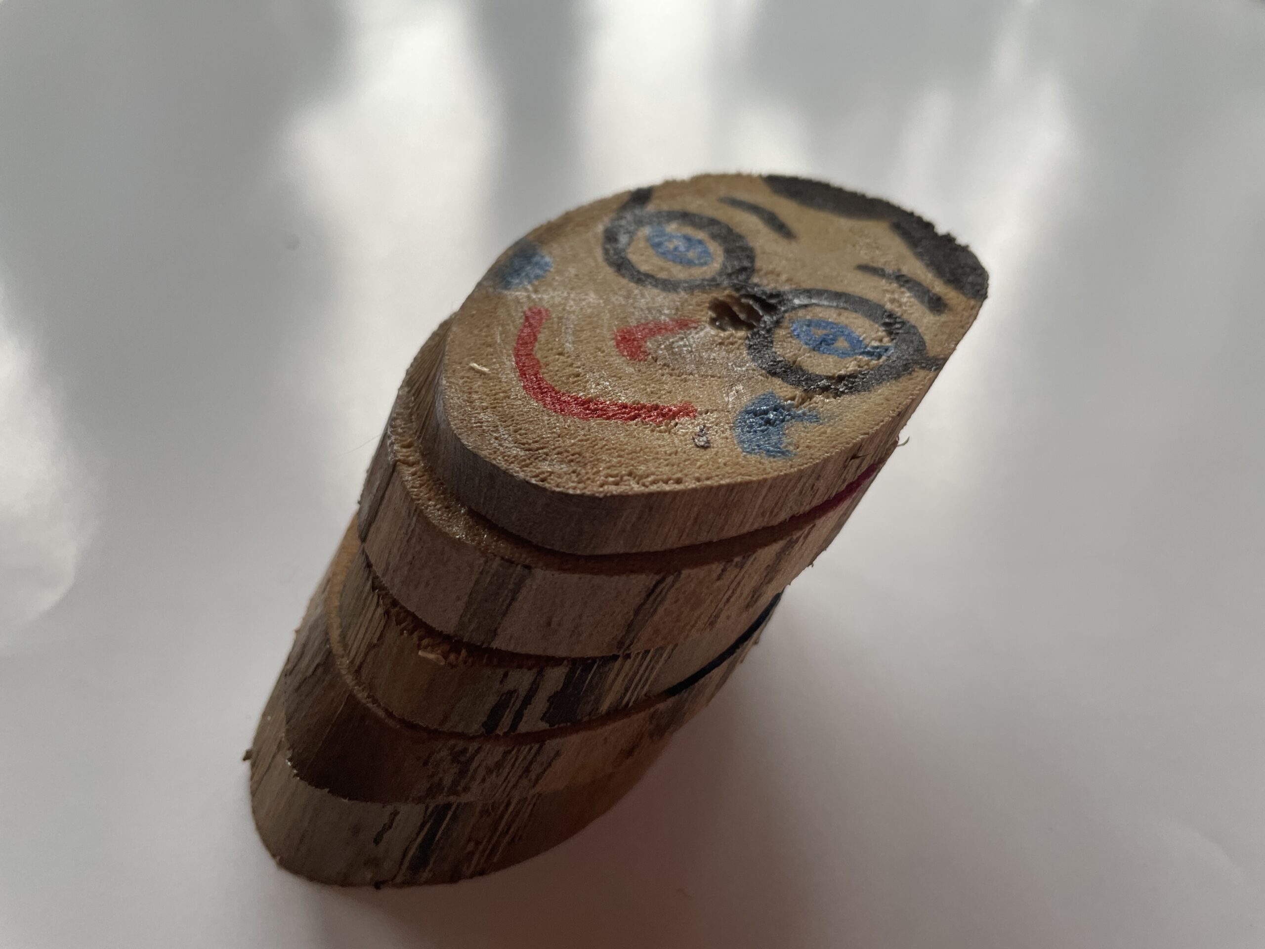 Set 5 rondele nuc “Măști vesele” - ramură