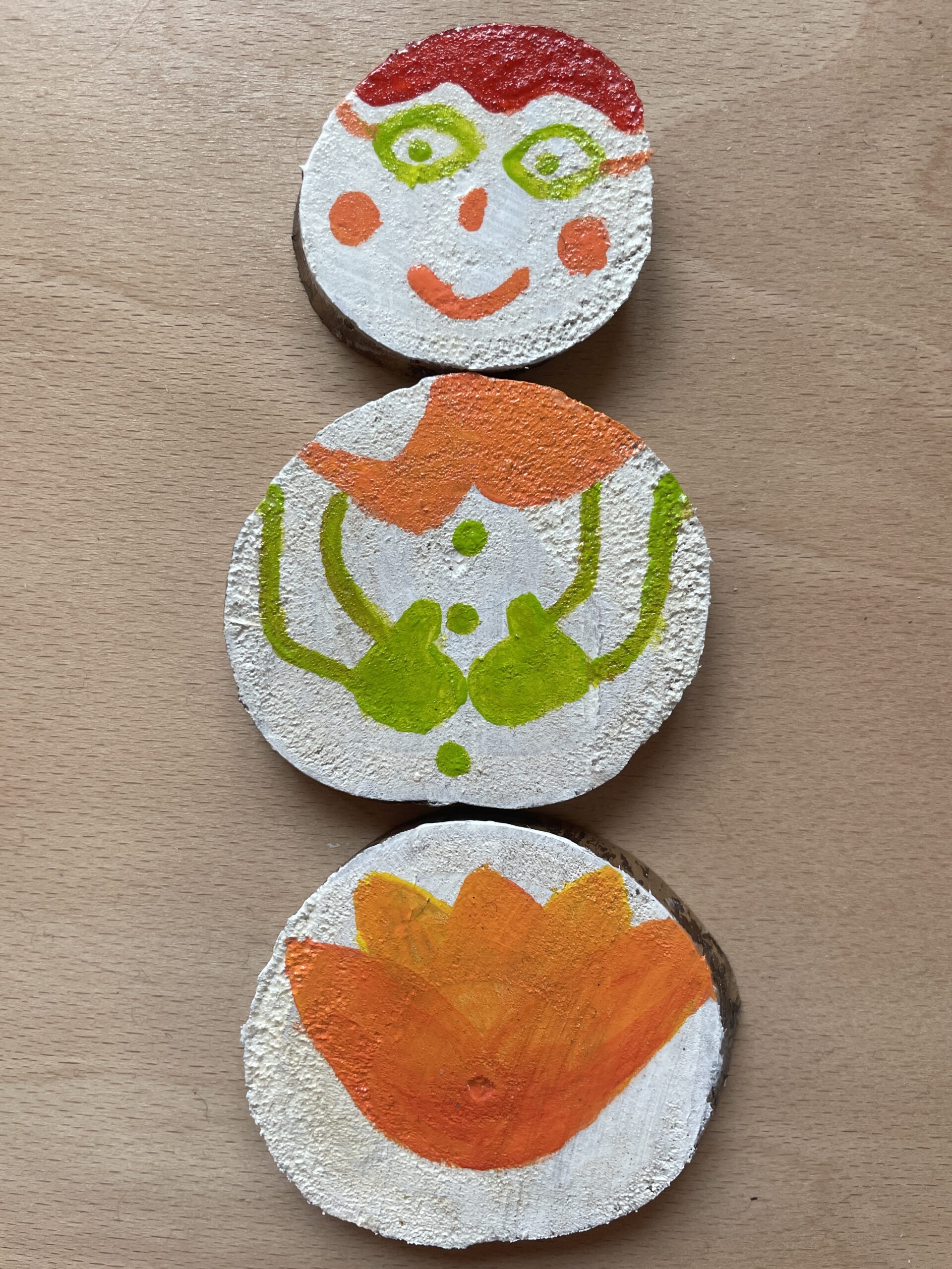 Set 6 rondele nuc “Inimă de zăpadă” - el